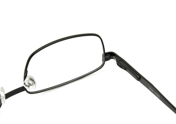 Męskie Oprawki korekcyjne zerówki okulary metalowe 639D czarne