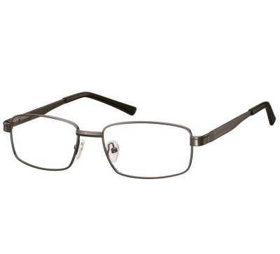 Męskie Oprawki korekcyjne zerówki okulary metalowe 639 grafitowe