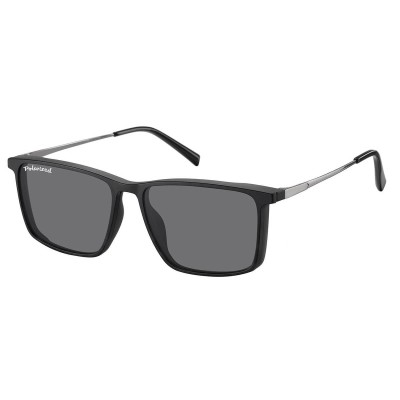 Prostokątne okulary pod korekcję z polaryzacyjną Nakładką przeciwsłoneczną na magnes CLIP-TRC-196-1