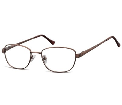Oprawki korekcyjne zerówki okulary metalowe 796E brązowe