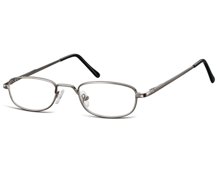 Wąskie oprawki korekcyjne zerówki okulary metalowe z uchwytem 784A grafitowe