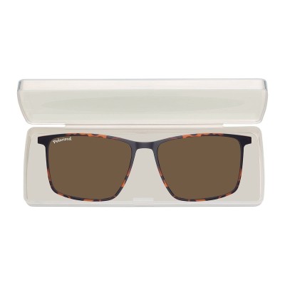 Prostokątne okulary pod korekcję z polaryzacyjną Nakładką przeciwsłoneczną na magnes CLIP-TRC-196A-2