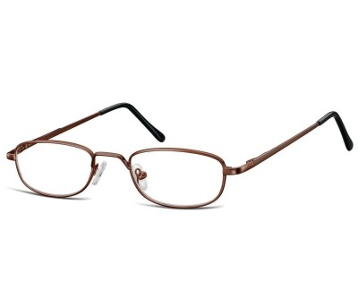 Wąskie oprawki korekcyjne zerówki okulary metalowe z uchwytem 784C kawowy brąz