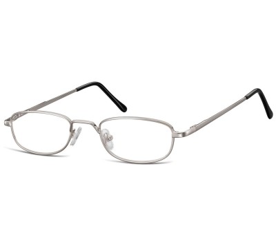 Wąskie oprawki korekcyjne zerówki okulary metalowe z uchwytem 784D srebrne