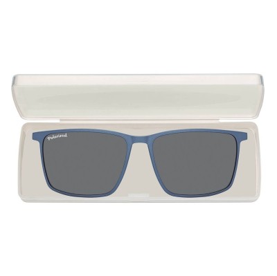 Prostokątne okulary pod korekcję z polaryzacyjną Nakładką przeciwsłoneczną na magnes CLIP-TRC-196B-1