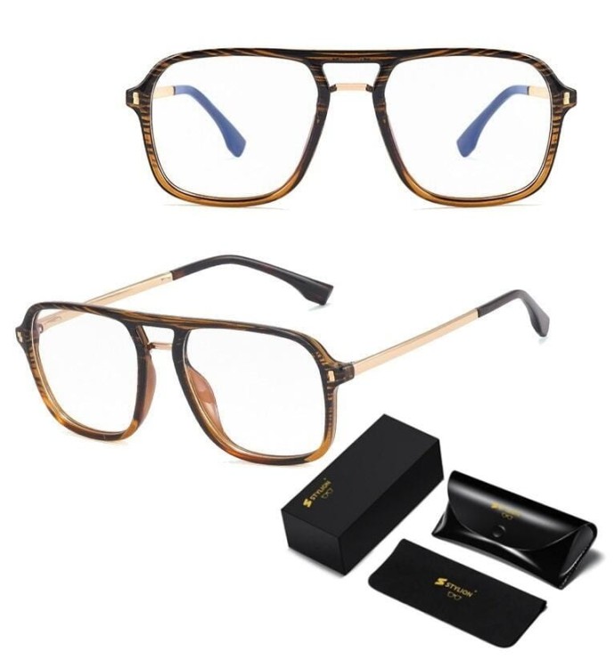 Okulary pilotki zerówki do komputera BLUE LIGHT z flexami 25131B