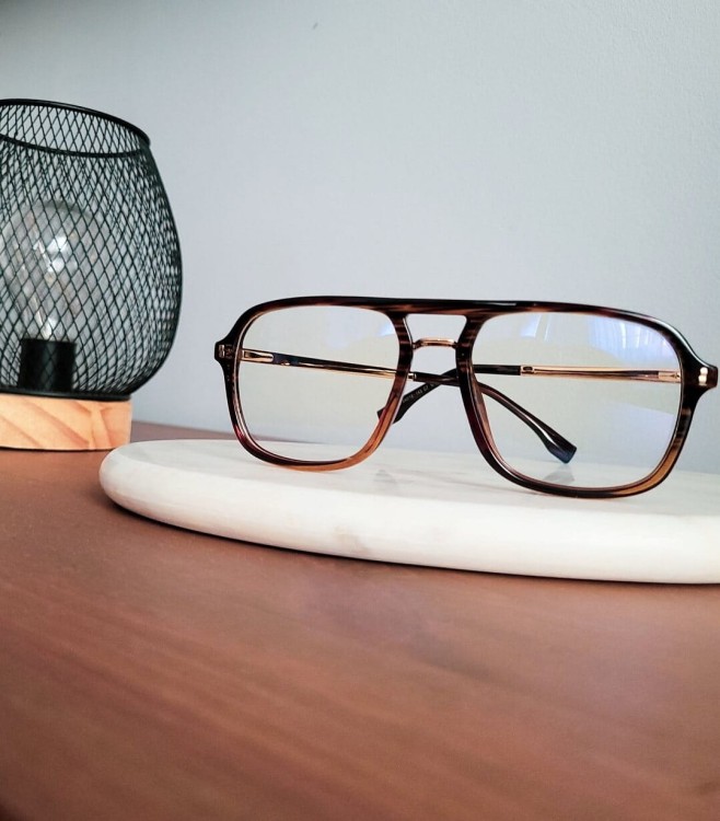 Okulary pilotki zerówki do komputera BLUE LIGHT z flexami 25131B