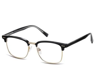 Oprawki korekcyjne zerówki okulary półramki 886 czarno-złote