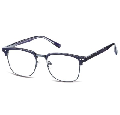 Oprawki korekcyjne zerówki okulary półramki 886C granatowe