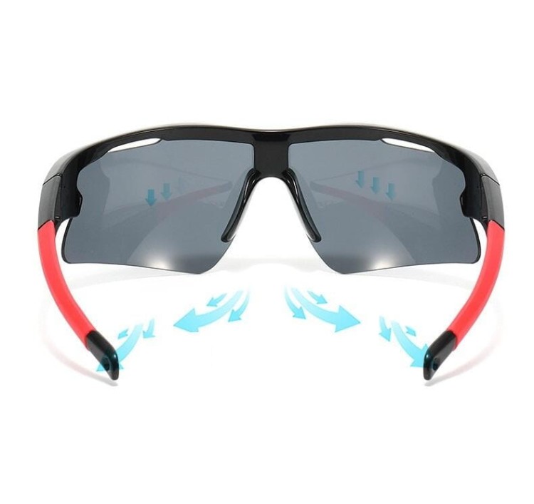 Sportowe okulary przeciwsłoneczne z filtrem UV400 Black/Red SVM-12