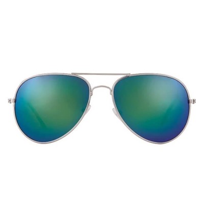 Okulary Pilotki przeciwsłoneczne srebrno-niebieskie 2163KA