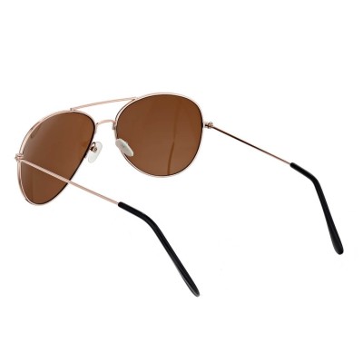 Złote okulary pilotki przeciwsłoneczne Gold/Brown STD-19A