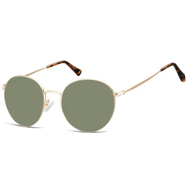 Okulary Lenonki Przeciwsłoneczne SUNOPTIC SG-915B złoto-zielone