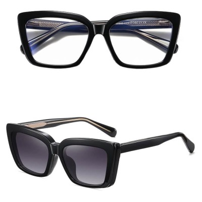 2w1 Okulary damskie do komputera z nakładką przeciwsłoneczną na magnes Clip-On 25134