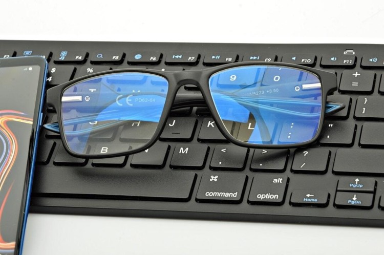 Plusy +2.75 Męskie okulary do czytania korekcyjne Blue Light + Antyrefleks ST315B