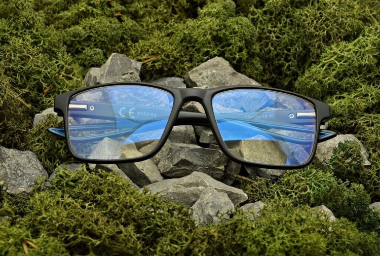 Plusy +2.75 Męskie okulary do czytania korekcyjne Blue Light + Antyrefleks ST315B