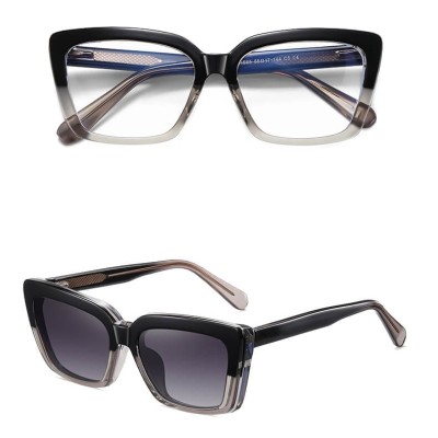 2w1 Okulary damskie do komputera z nakładką przeciwsłoneczną na magnes Clip-On 25134A