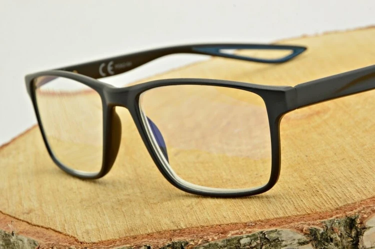 Plusy +0.50 Męskie okulary do czytania korekcyjne Blue Light + Antyrefleks ST315B