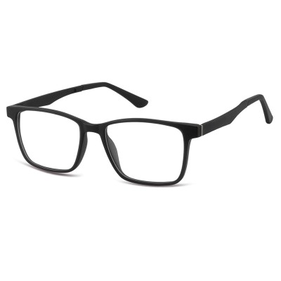 Prostokątne okulary pod korekcję z polaryzacyjną Nakładką przeciwsłoneczną na magnes CLIP-TRC-188-1