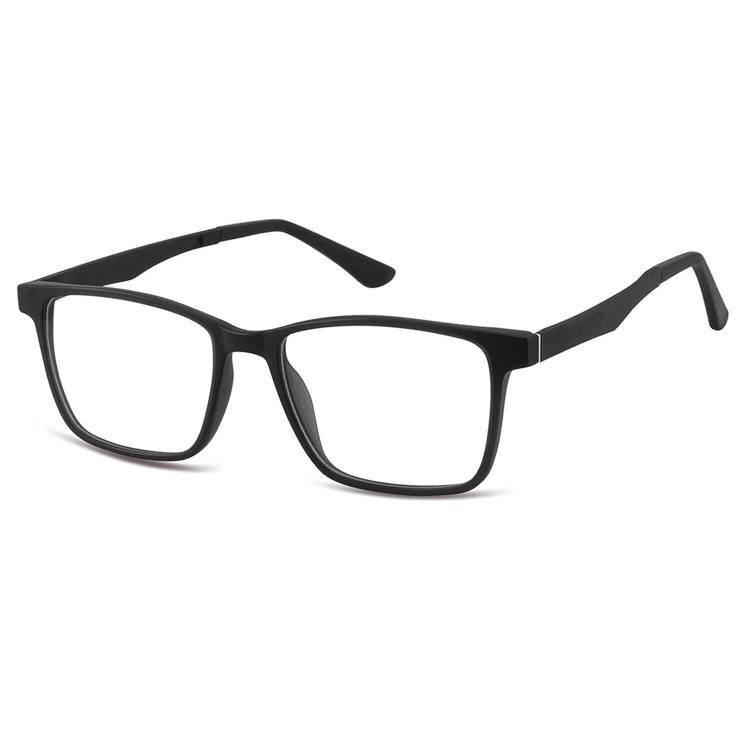 Prostokątne okulary pod korekcję z polaryzacyjną Nakładką przeciwsłoneczną na magnes CLIP-TRC-188-1