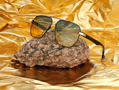 Duże Męskie okulary przeciwsłoneczne pilotki z polaryzacją i filtrem UV400 POL-120B PolarZone kat.2