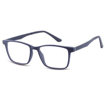 Prostokątne okulary pod korekcję z polaryzacyjną Nakładką przeciwsłoneczną na magnes CLIP-TRC-188B-1