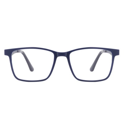 Prostokątne okulary pod korekcję z polaryzacyjną Nakładką przeciwsłoneczną na magnes CLIP-TRC-188B-1