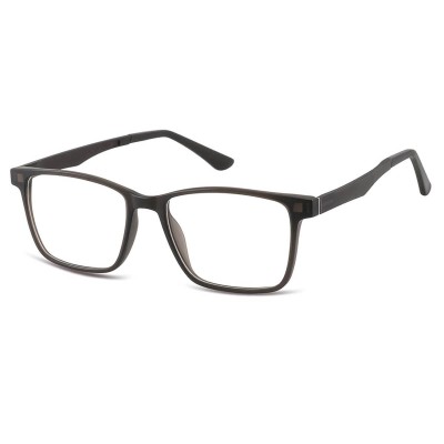 Prostokątne okulary pod korekcję z polaryzacyjną Nakładką przeciwsłoneczną na magnes CLIP-TRC-188C-1