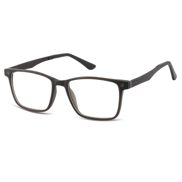 Prostokątne okulary pod korekcję z polaryzacyjną Nakładką przeciwsłoneczną na magnes CLIP-TRC-188C-1