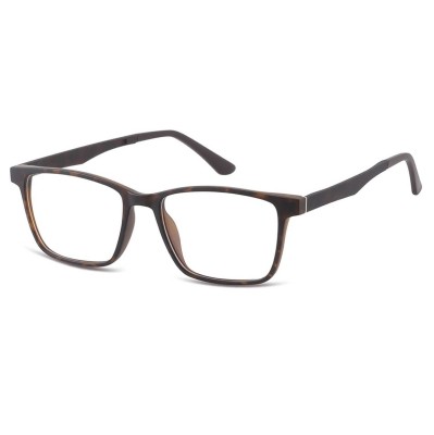 Prostokątne okulary pod korekcję z polaryzacyjną Nakładką przeciwsłoneczną na magnes CLIP-TRC-188A-2