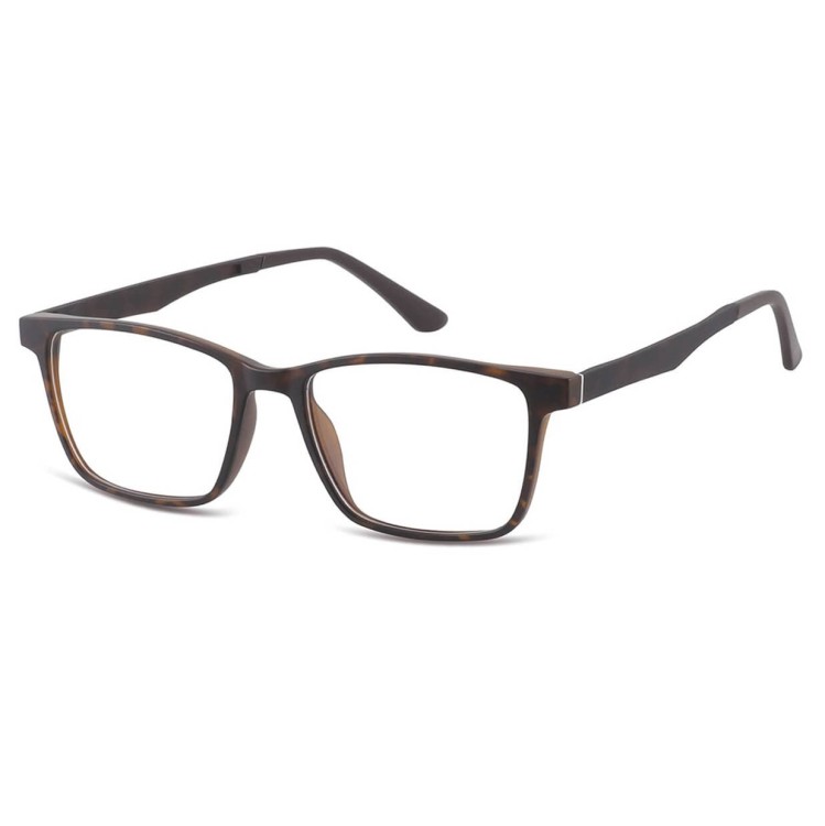 Prostokątne okulary pod korekcję z polaryzacyjną Nakładką przeciwsłoneczną na magnes CLIP-TRC-188A-2