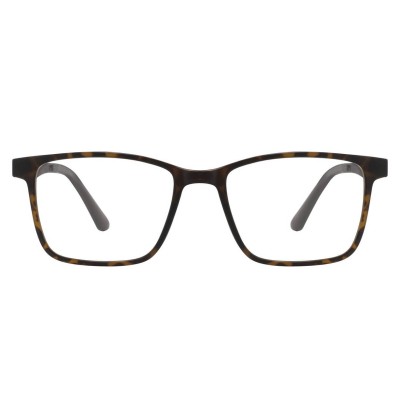 Prostokątne okulary pod korekcję z polaryzacyjną Nakładką przeciwsłoneczną na magnes CLIP-TRC-188A-2