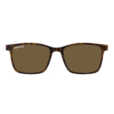 Prostokątne okulary pod korekcję z polaryzacyjną Nakładką przeciwsłoneczną na magnes CLIP-TRC-188A-2