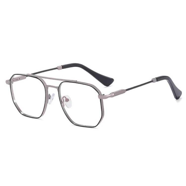Okulary pilotki zerówki do komputera BLUE LIGHT z flexami 25140C gray/black