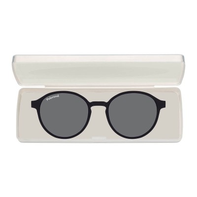 Okrągłe okulary pod korekcję z polaryzacyjną nakładką przeciwsłoneczną CLIP-TRC-190-1