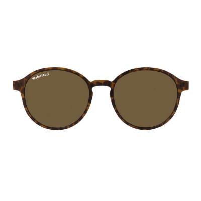 Okrągłe okulary pod korekcję z polaryzacyjną nakładką przeciwsłoneczną CLIP-TRC-190A-2 