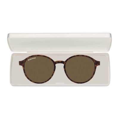 Okrągłe okulary pod korekcję z polaryzacyjną nakładką przeciwsłoneczną CLIP-TRC-190A-2 