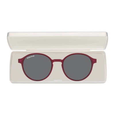 Okrągłe okulary pod korekcję z polaryzacyjną nakładką przeciwsłoneczną CLIP-TRC-190B-1