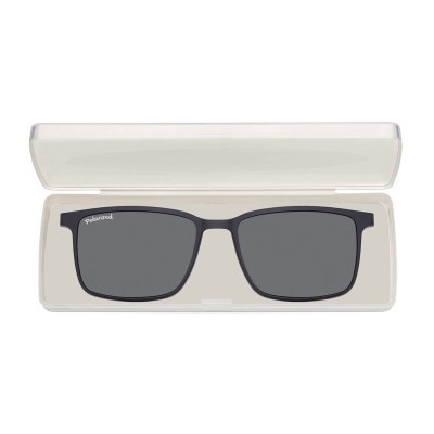 Prostokątne okulary pod korekcję z polaryzacyjną Nakładką przeciwsłoneczną na magnes CLIP-TRC-191-1