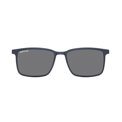 Prostokątne okulary pod korekcję z polaryzacyjną Nakładką przeciwsłoneczną na magnes CLIP-TRC-191B-1