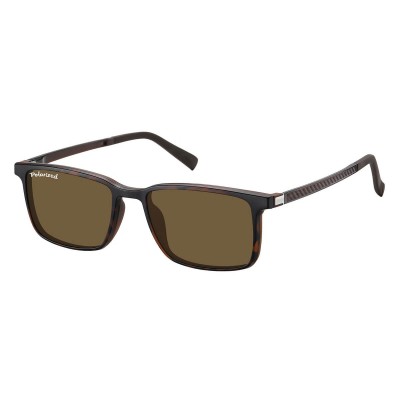 Prostokątne okulary pod korekcję z polaryzacyjną Nakładką przeciwsłoneczną na magnes CLIP-TRC-191A-2