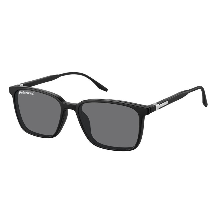 Prostokątne okulary pod korekcję z polaryzacyjną Nakładką przeciwsłoneczną na magnes CLIP-TRC-187-1