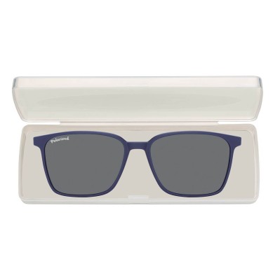 Prostokątne okulary pod korekcję z polaryzacyjną Nakładką przeciwsłoneczną na magnes CLIP-TRC-187B-1