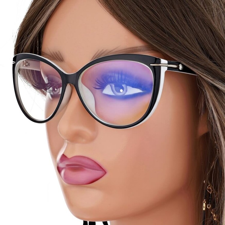 Damskie okulary zerówki do komputera z filtrem BLUE LIGHT Polarzone POL-BLF-560KA