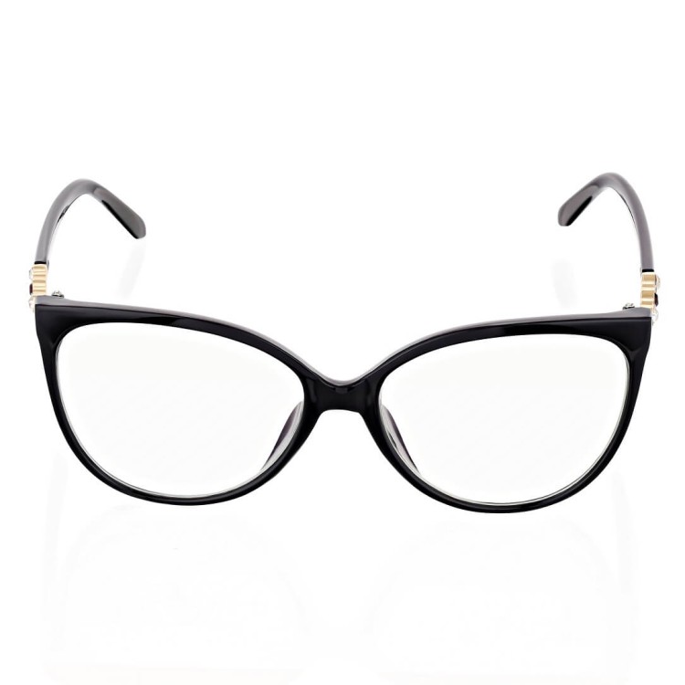 Damskie okulary z cyrkoniami zerówki do komputera z filtrem BLUE LIGHT Polarzone POL-BLF-828K1