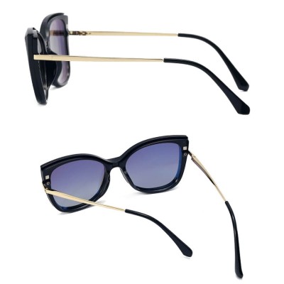 2w1 Okulary damskie do komputera z nakładką przeciwsłoneczną na magnes Clip-On 25138 czarne