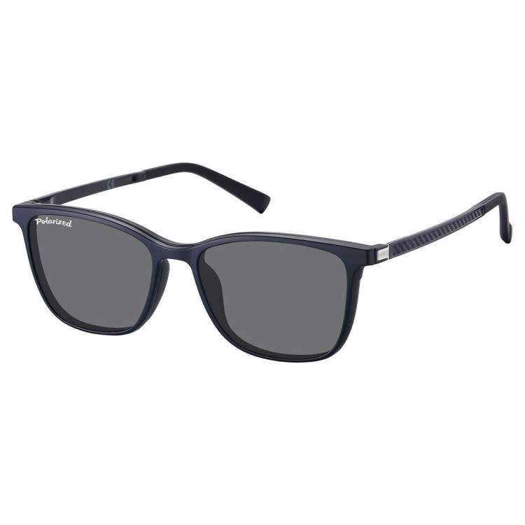 Prostokątne okulary pod korekcję z polaryzacyjną Nakładką przeciwsłoneczną na magnes CLIP-TRC-193B-1 