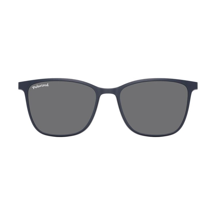 Prostokątne okulary pod korekcję z polaryzacyjną Nakładką przeciwsłoneczną na magnes CLIP-TRC-193B-1 