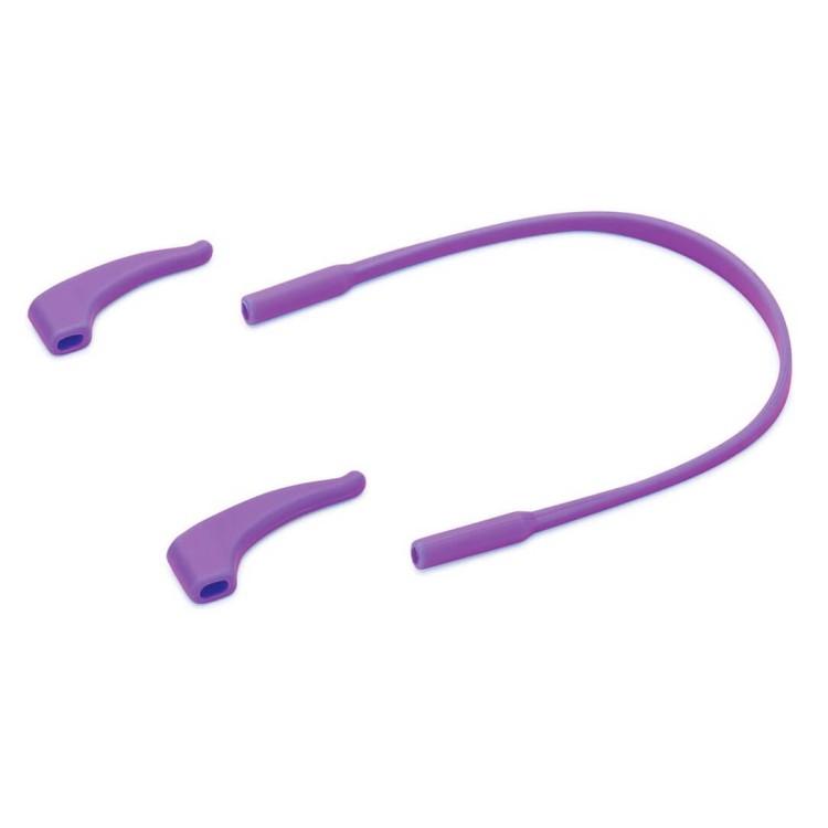 Elastyczne dziecięce okulary przeciwsłoneczne prostokątne + gumka Sunoptic SK5 fioletowe