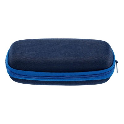 Elastyczne dziecięce okulary przeciwsłoneczne prostokątne + gumka Sunoptic SK5A granatowe